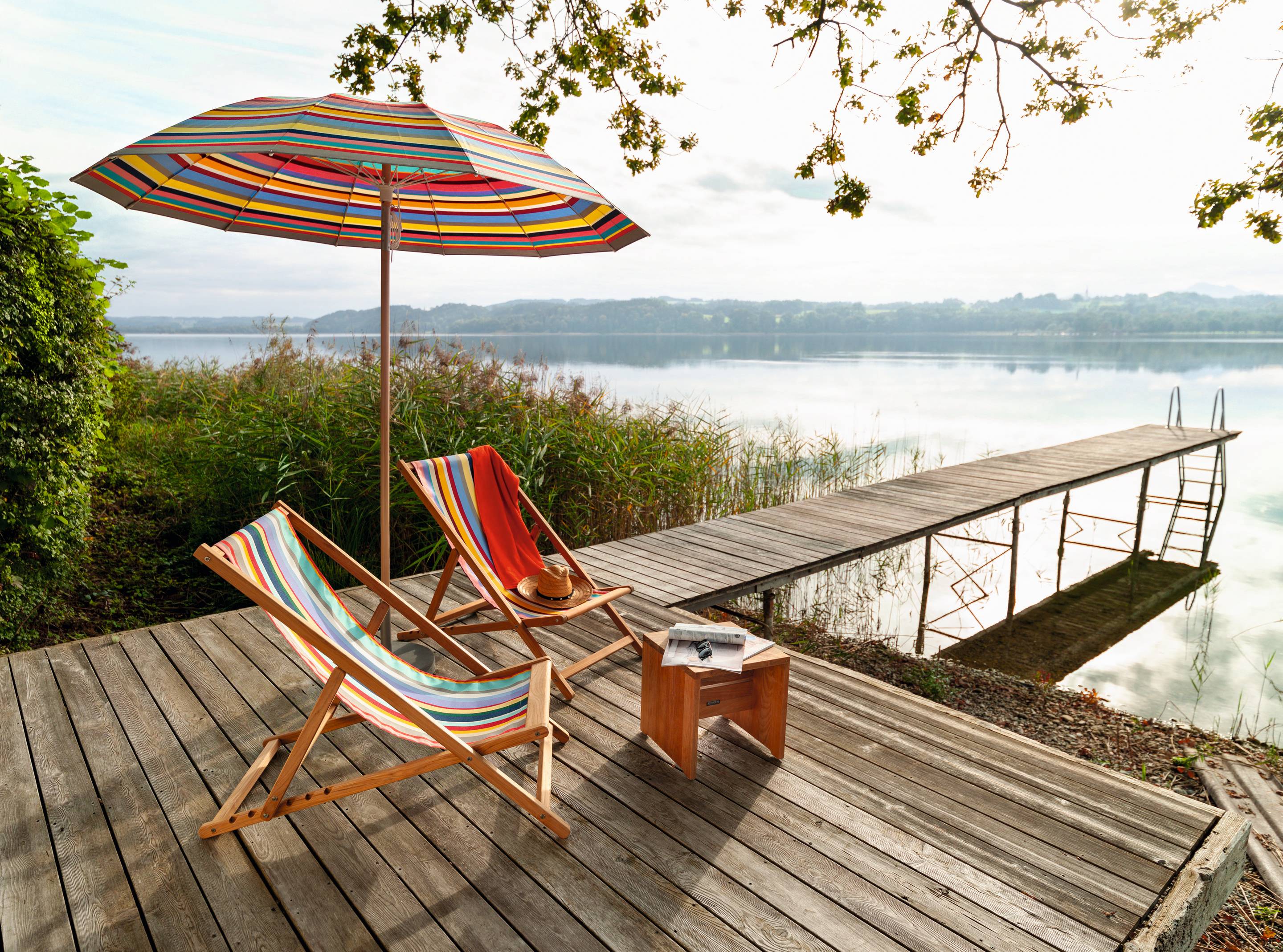 Pagoda parasol Weishäupl multicolor of naturel 240 cm