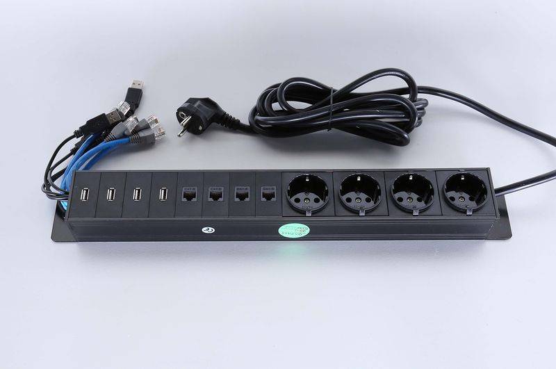 Power Inlay for Bi-Box Large Ethernet en USB Data