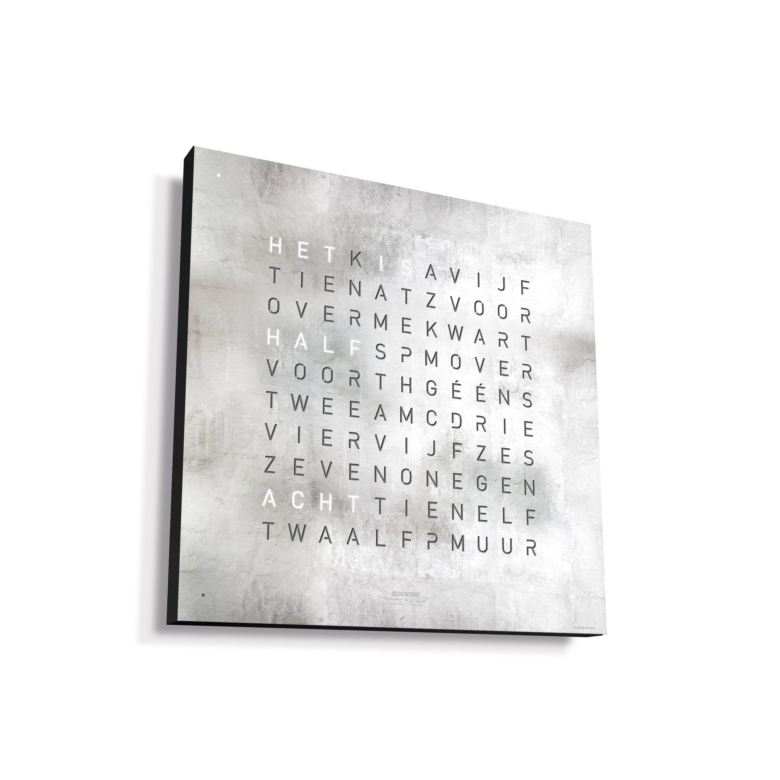 Qlocktwo Earth 45 - Platinum