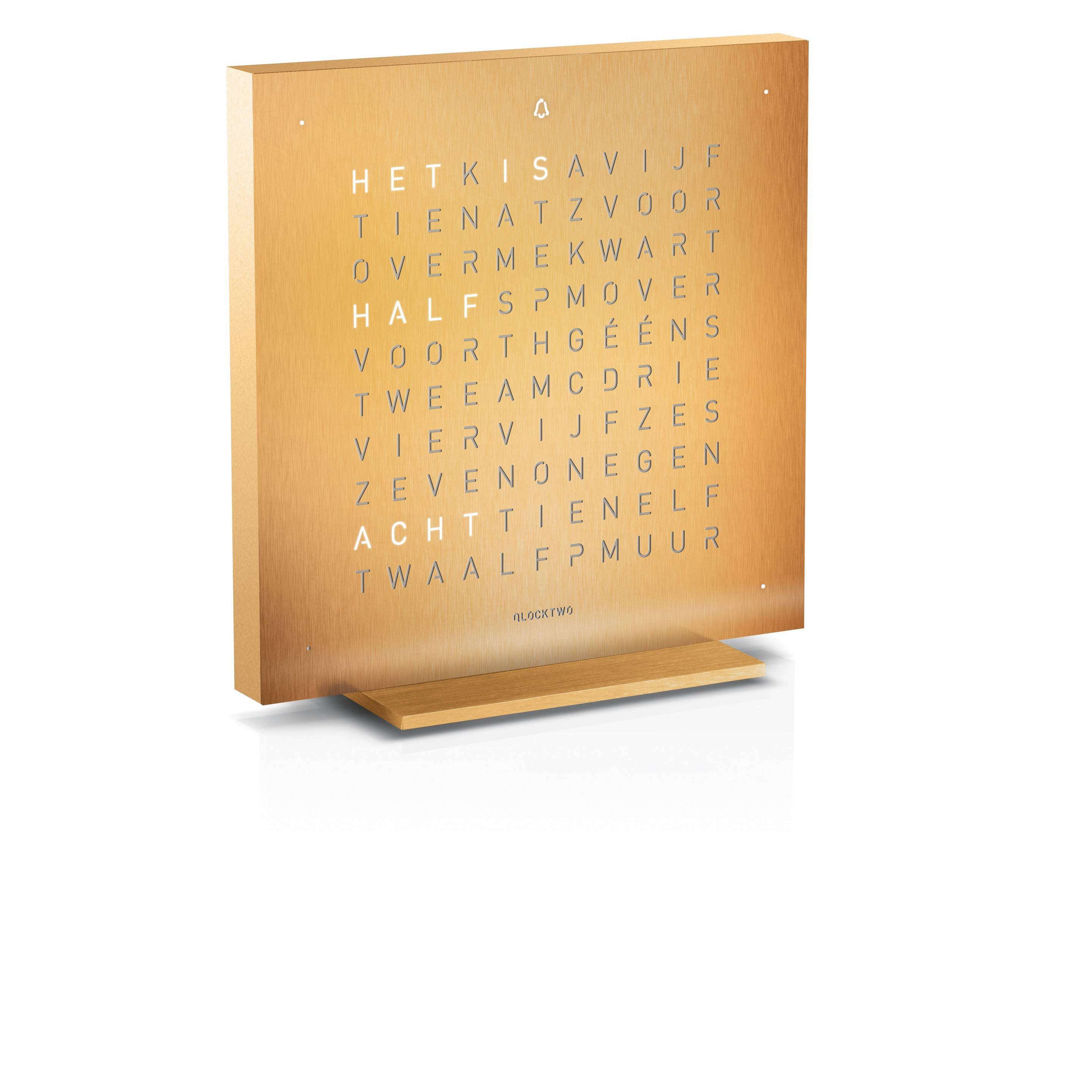 Qlocktwo Earth 13.5 - Golden Legend