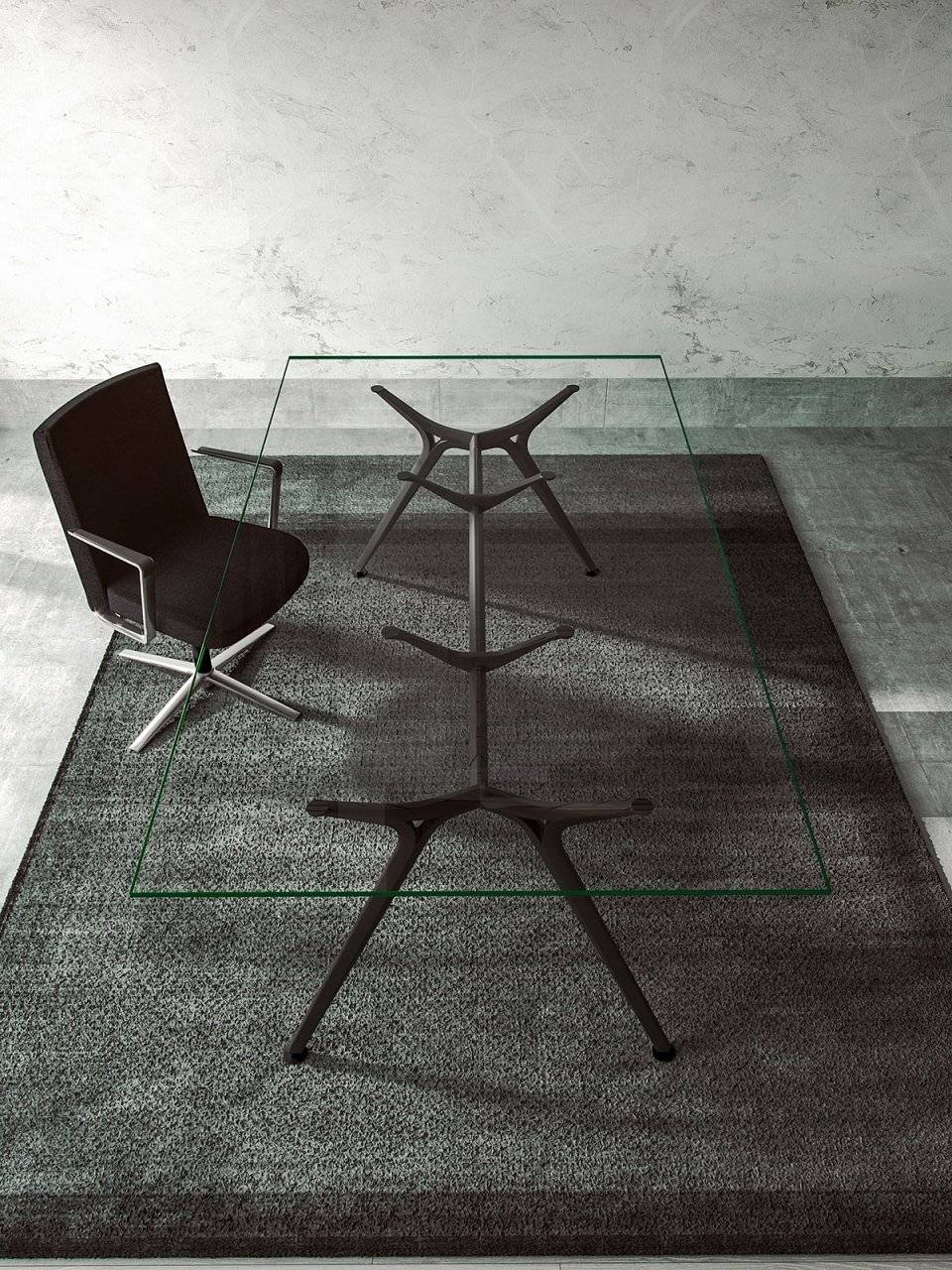 Arkitek Tafel met glasblad