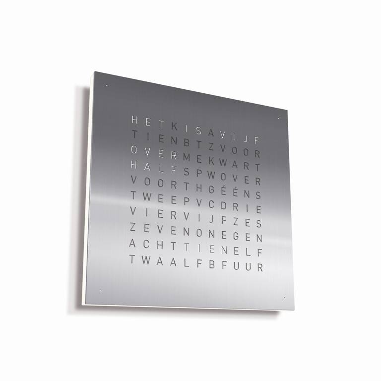 Qlocktwo Earth 45 - Stainless Steel
