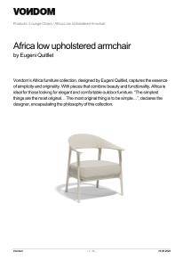 Afraca Low Upholstered Armschair