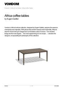 Africa Coffee Table