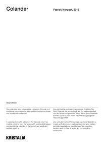 Kristalia Colander Technical info