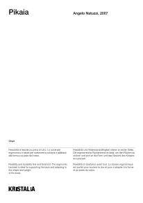 Kristalia Pikaia Technical info