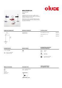 OLUCE mini spider 294 technical sheet