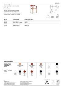 Steelwood Chair technical sheet