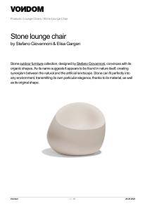 Stone lounge chair