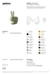 product sheet rabbit chair baby