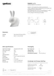 product sheet rabbit lamp led