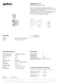 product sheet rabbit xs lamp led