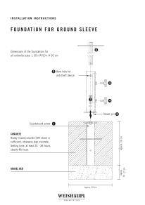 weishaeupl assembly instruction foundation for ground sleeve