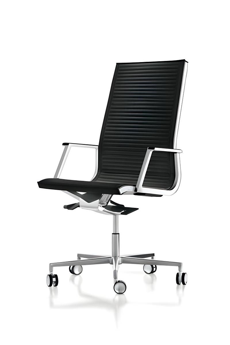Nulite 26040 Bureaustoel High Back RIBBED Leder
