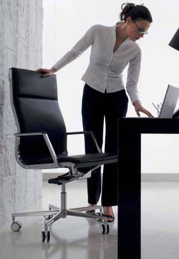 Nulite 28040 Bureaustoel High Back SOFT leder