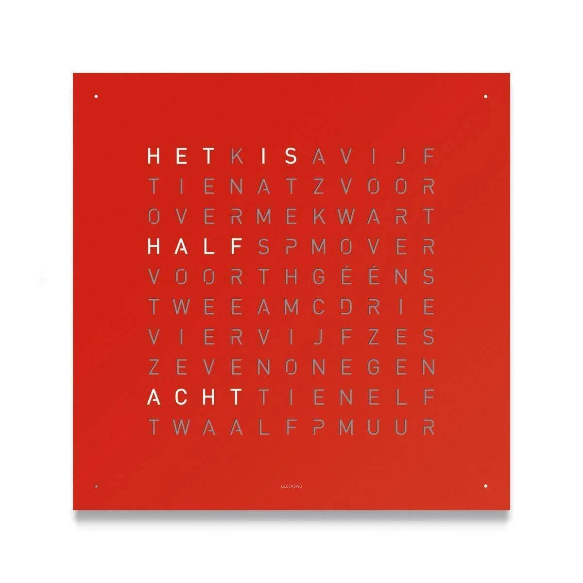 Qlocktwo Frontplaat 45 - Red Pepper - Outlet