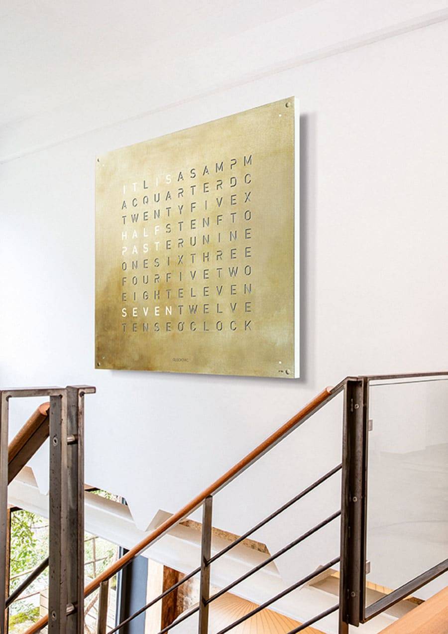 Qlocktwo Earth 180 - Silver & Gold