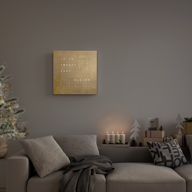 Qlocktwo Earth 45 - Silver & Gold