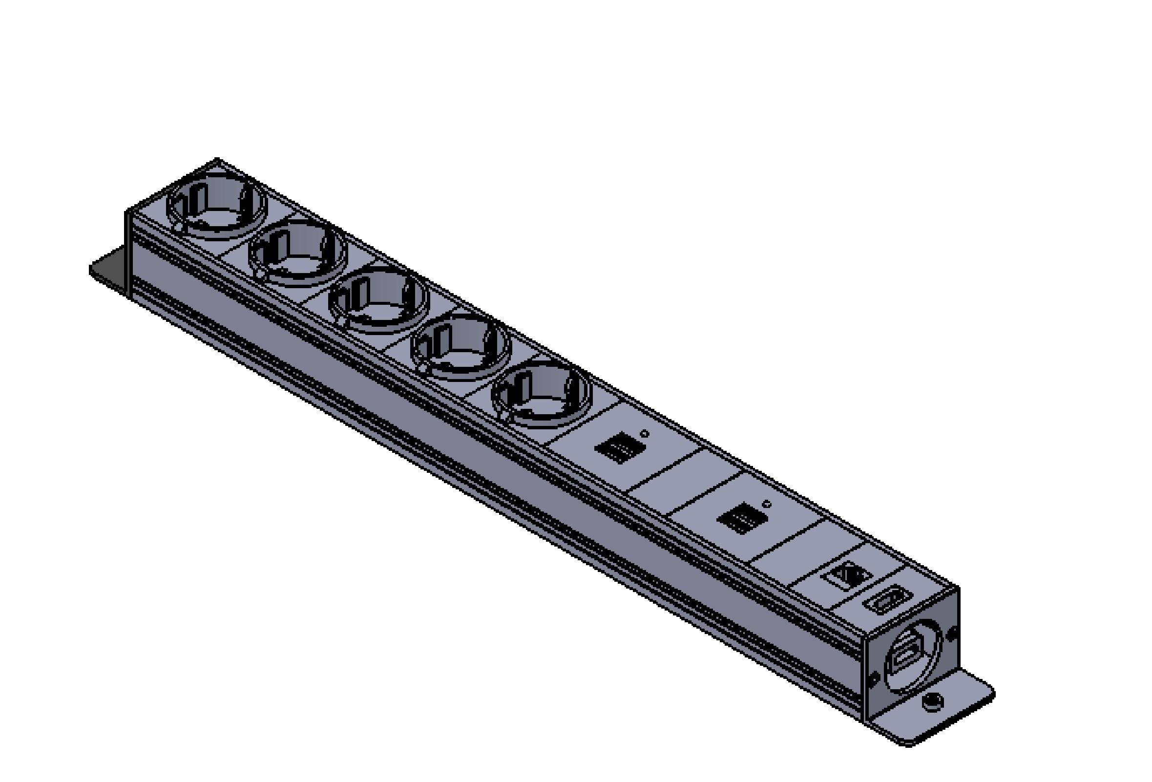Power Inlay for Bi-Box Large Ethernet, HDMI, USB Charge