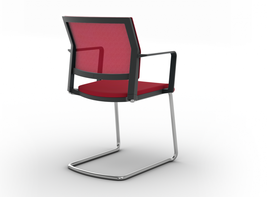 IMPULSE Netweave Bezoekersstoel met sledeframe